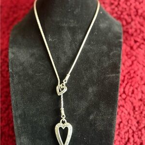 Elegant Silver Heart Pendant Necklace